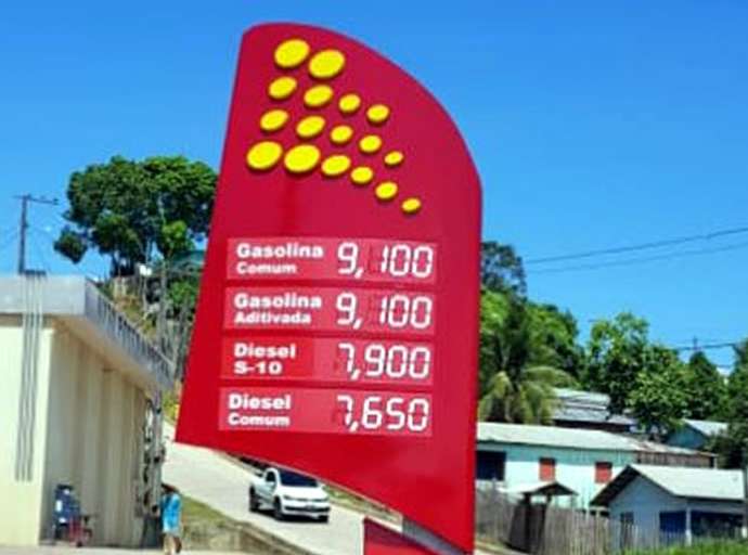 Preço do litro da gasolina no interior do Acre chega a R$ 9,10
