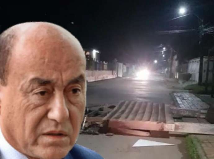 Internauta encontra parada de ônibus caída no Mocinha Magalhães e pede providências do prefeito Bocalom; assista o vídeo