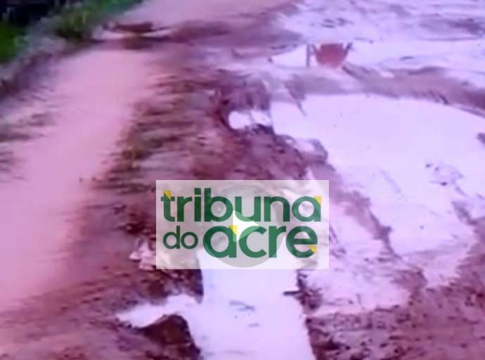 Vídeo viraliza nas redes sociais mostra as terríveis condições de rua no Tancredo Neves, periferia de Rio Branco