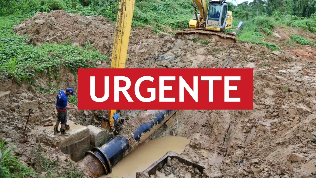   Rompimento em captação da ETA II deixa 53 bairros de Rio Branco sem água por até 3 dias