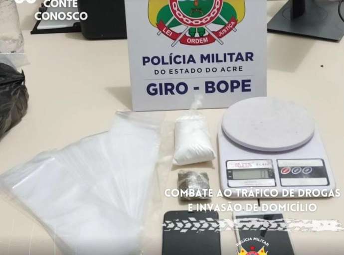 Giro prende casal acusado de tráfico de drogas e invasão de domicílio no Nova Esperança