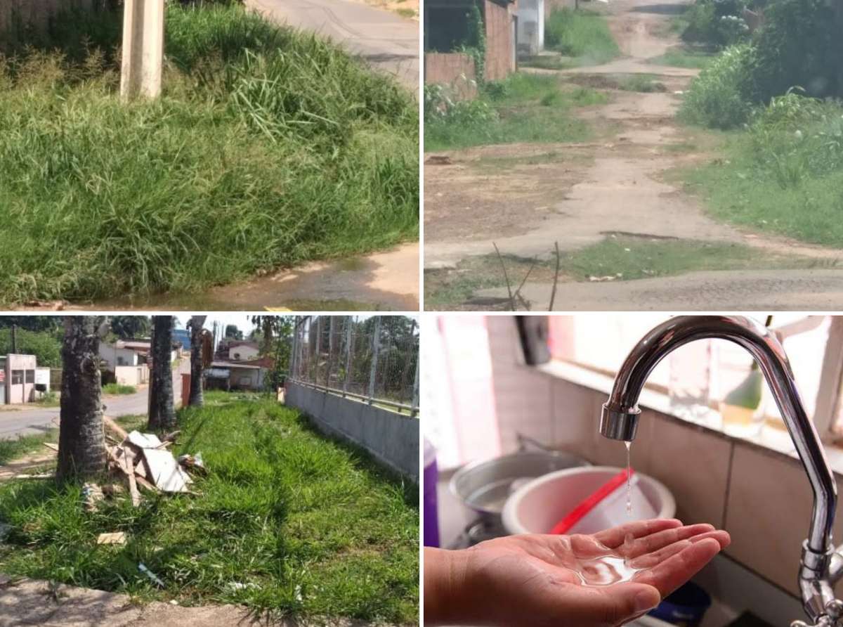 Moradores das Placas reclamam das condições do bairro: "falta água, falta asfalto nas ruas cheias de buracos, falta limpeza,  falta tudo"